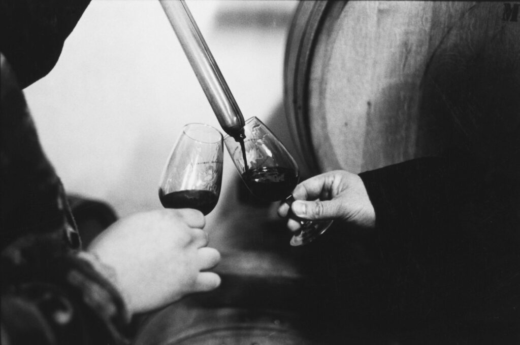Wine tasting and sales setting
